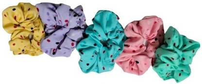 Printed Hair Scrunchies Girls and women Hair Rubber Pack of 10 pcs