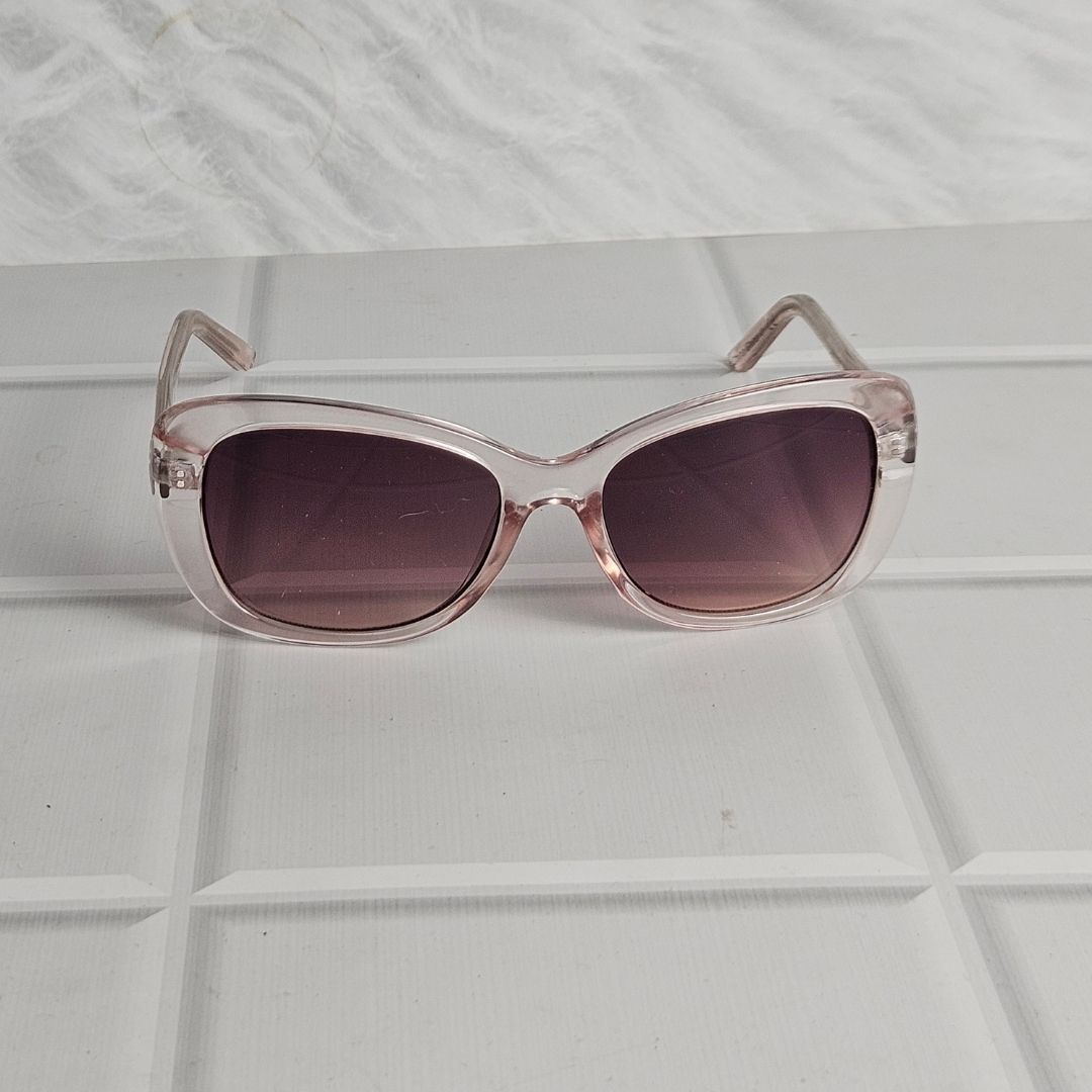 CLEAR OVERSIZED SQUARE SUNGLASSES