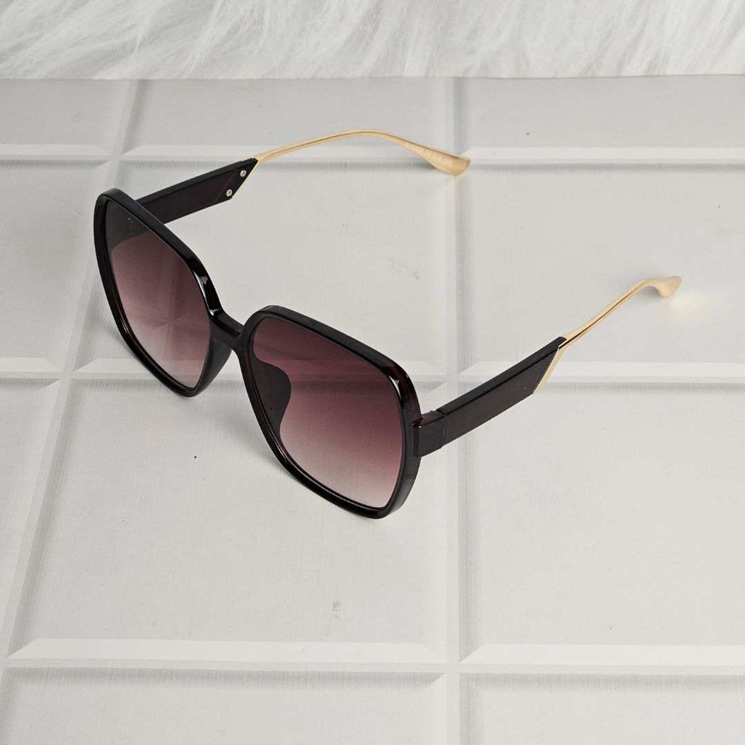 Womens Full Rim UV Protected Square Sunglasses