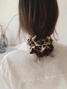 3pcs Fabric Leopard Print Hair Ties, Simple & Elegant Print Headbands In Vintage Style