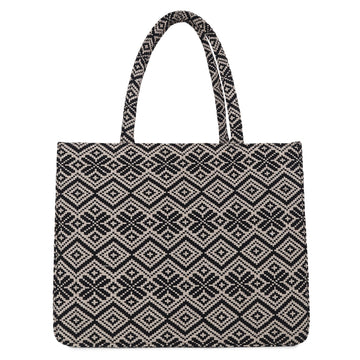 TBG Black Pattern Casual Bag