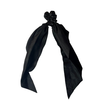 5 Pieces Black Hair Bow Scrunchies