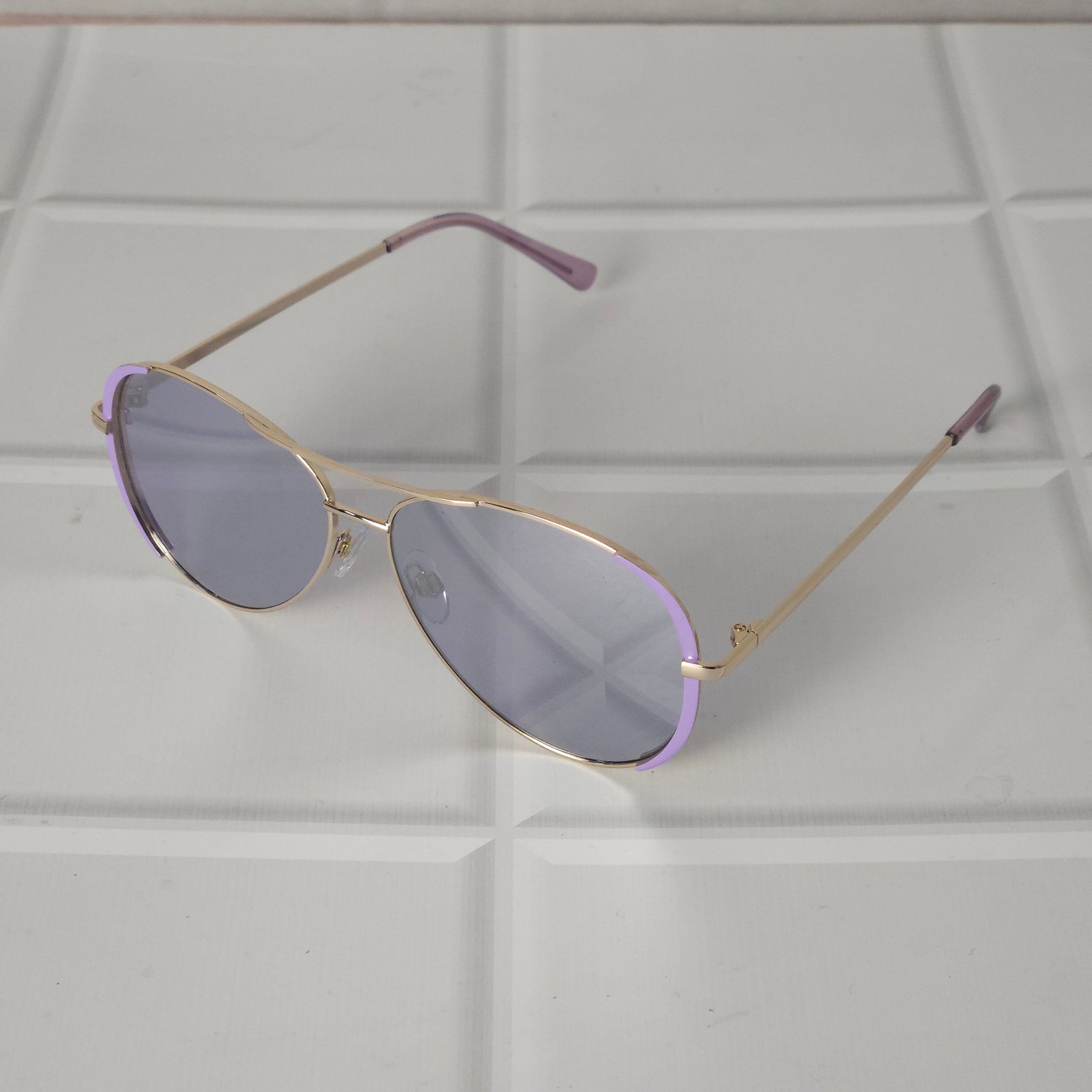 Blue Lens Aviator Sunglass