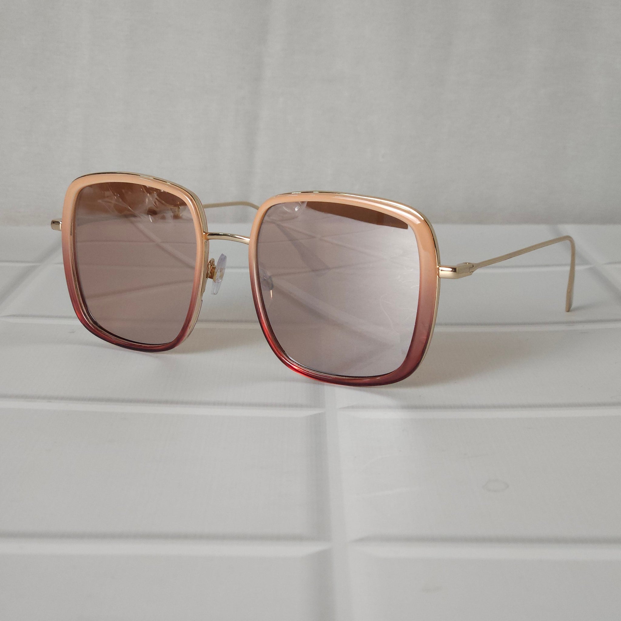 Tangy Orange Square Sunglass