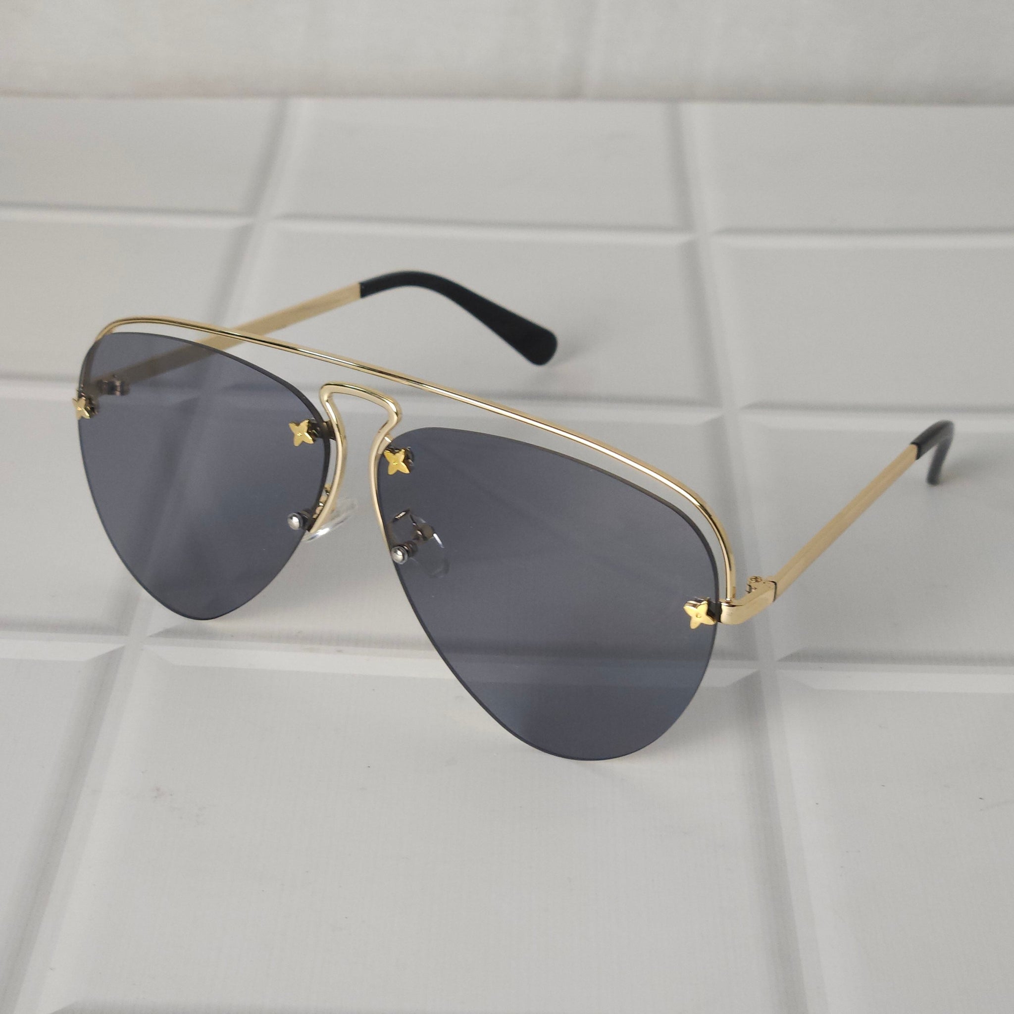 Half Rimless Aviator Sunglass