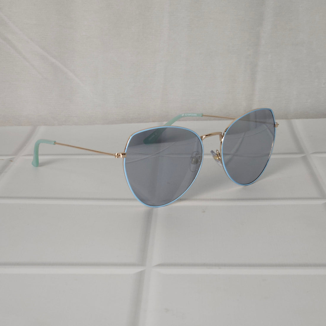 Silver Blue Round Sunglass