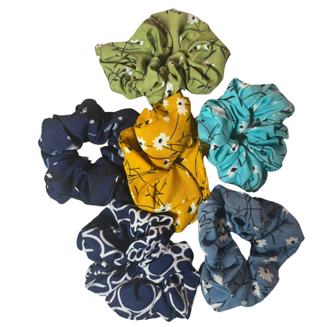 multi colour Scrunchie Pack Of 5