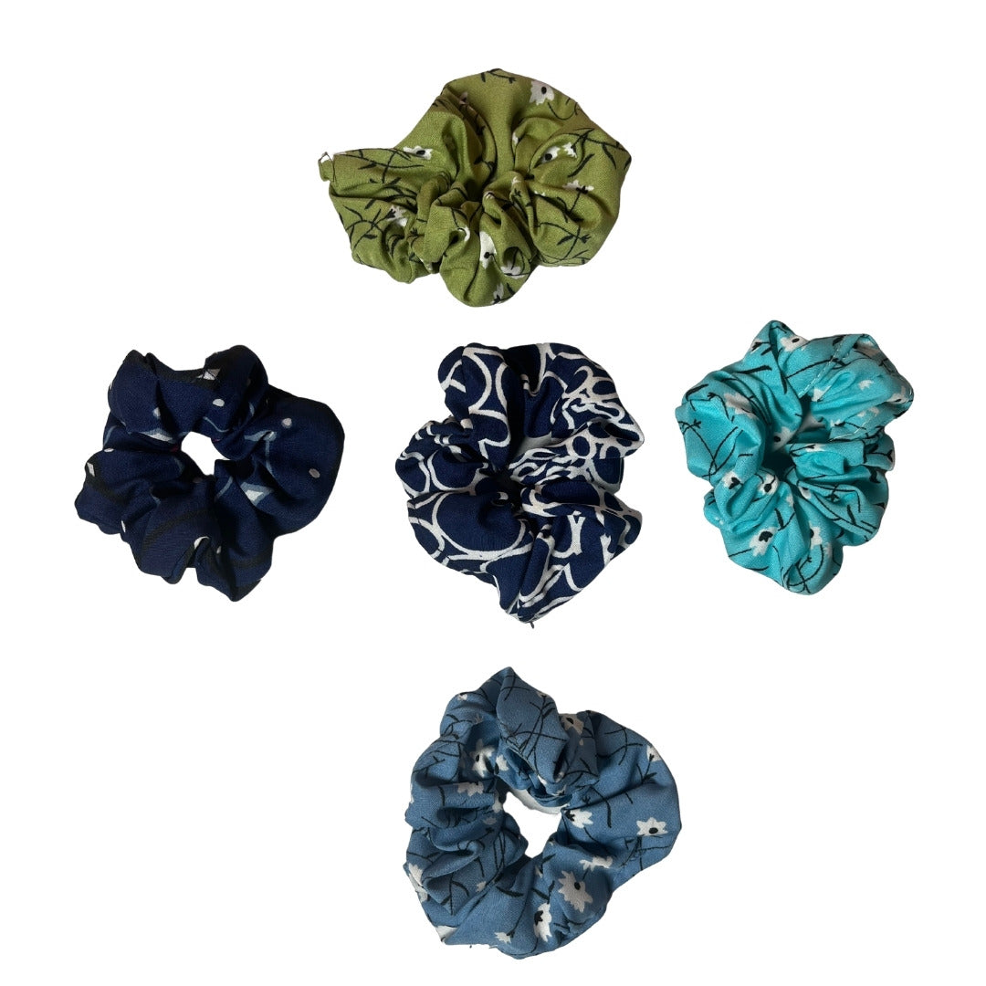 multi colour Scrunchie Pack Of 5