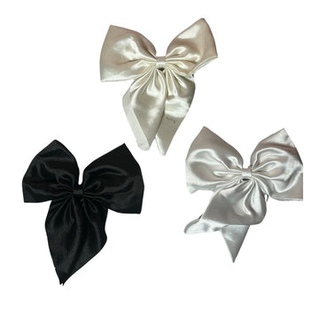 Silk Hair Bow Scrunchie Pack Of 3