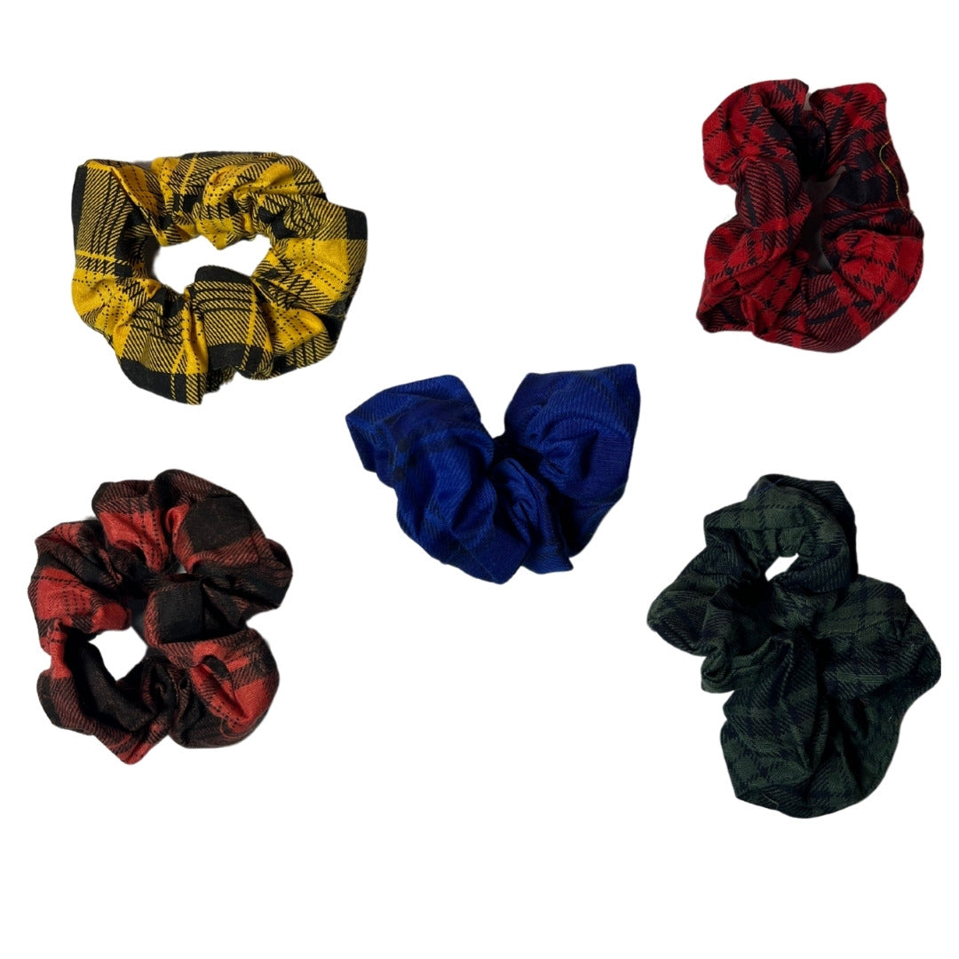 Cotton Hair Scrunchies Pack Of 5