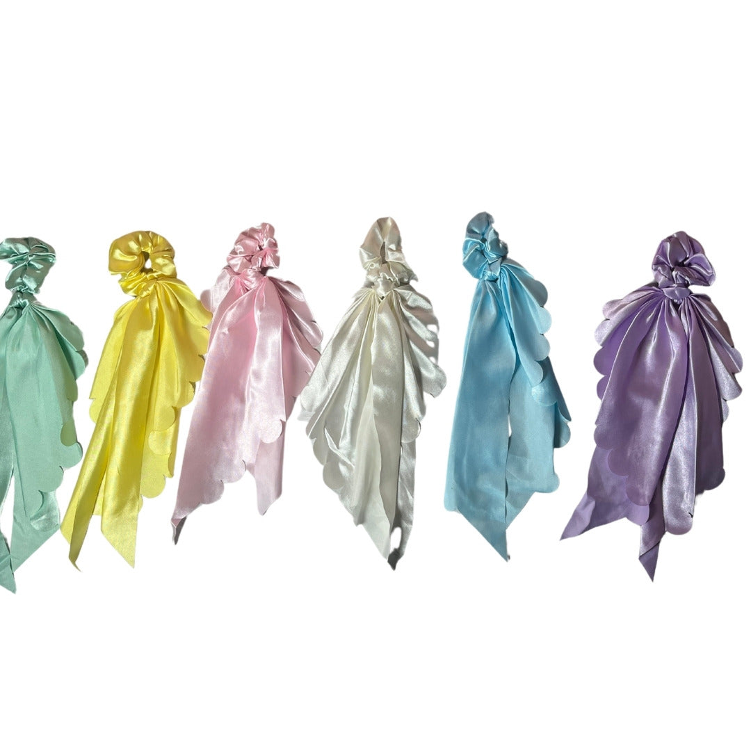 Multicolor Scarf Scrunchies Pack Of 5