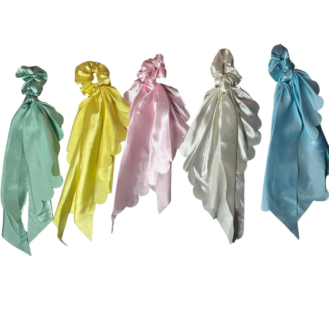Multicolor Scarf Scrunchies Pack Of 5