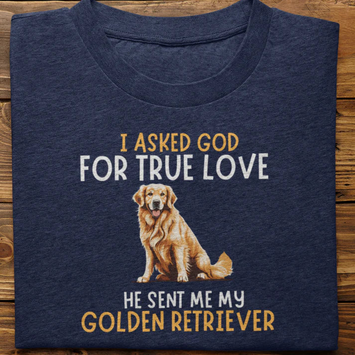 Golden Retriever : I Asked For T-shirt Unisex Navy Blue